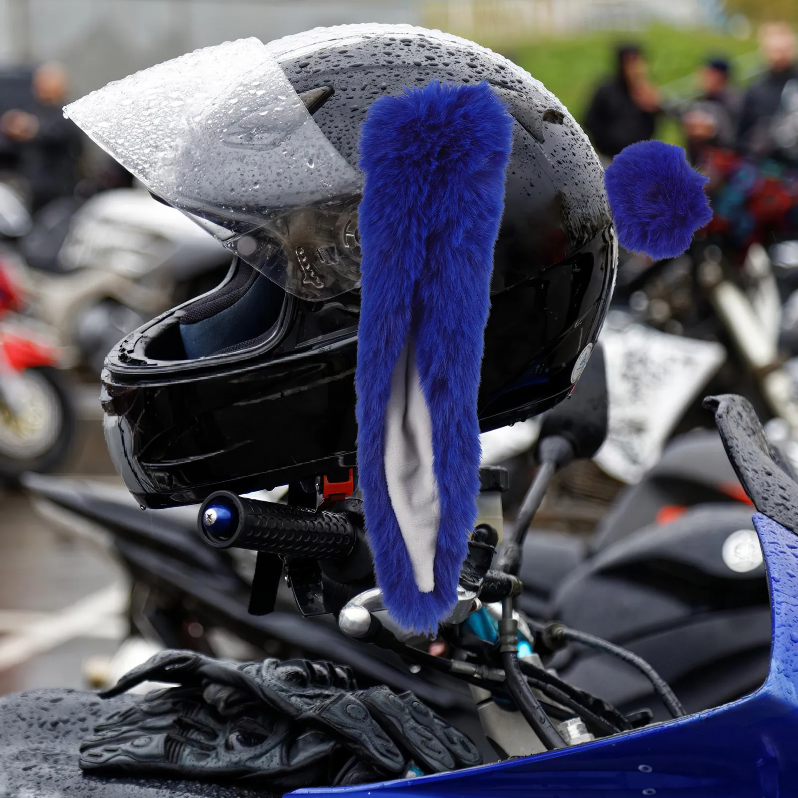 

Набор для декора мотоцикла: ушки и хвост кролика, милые аксессуары для женщин, для вечеринок и пасхального декора