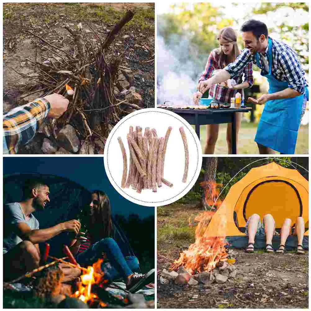 30 Pcs Outdoor Kindling Travel Survival Tools Wax Fire Starter Rope 75X05X05CM Wick Cord