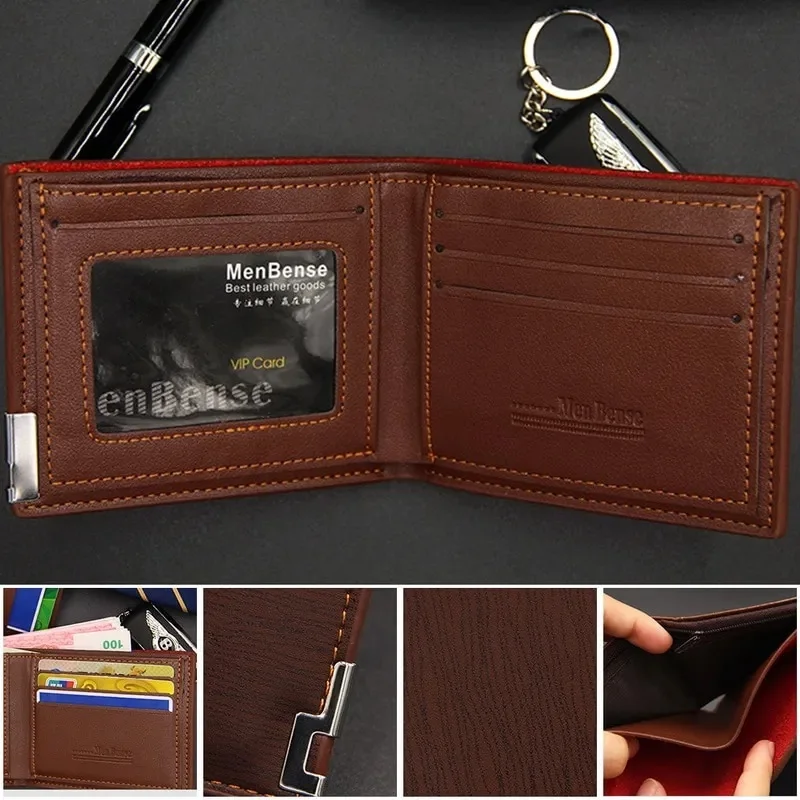 Personalized Wallet for Men Custom Wallets for Men Engraved Letter Name Leather Wallet Bifold Custom Gifts for Dad/Husband image 5