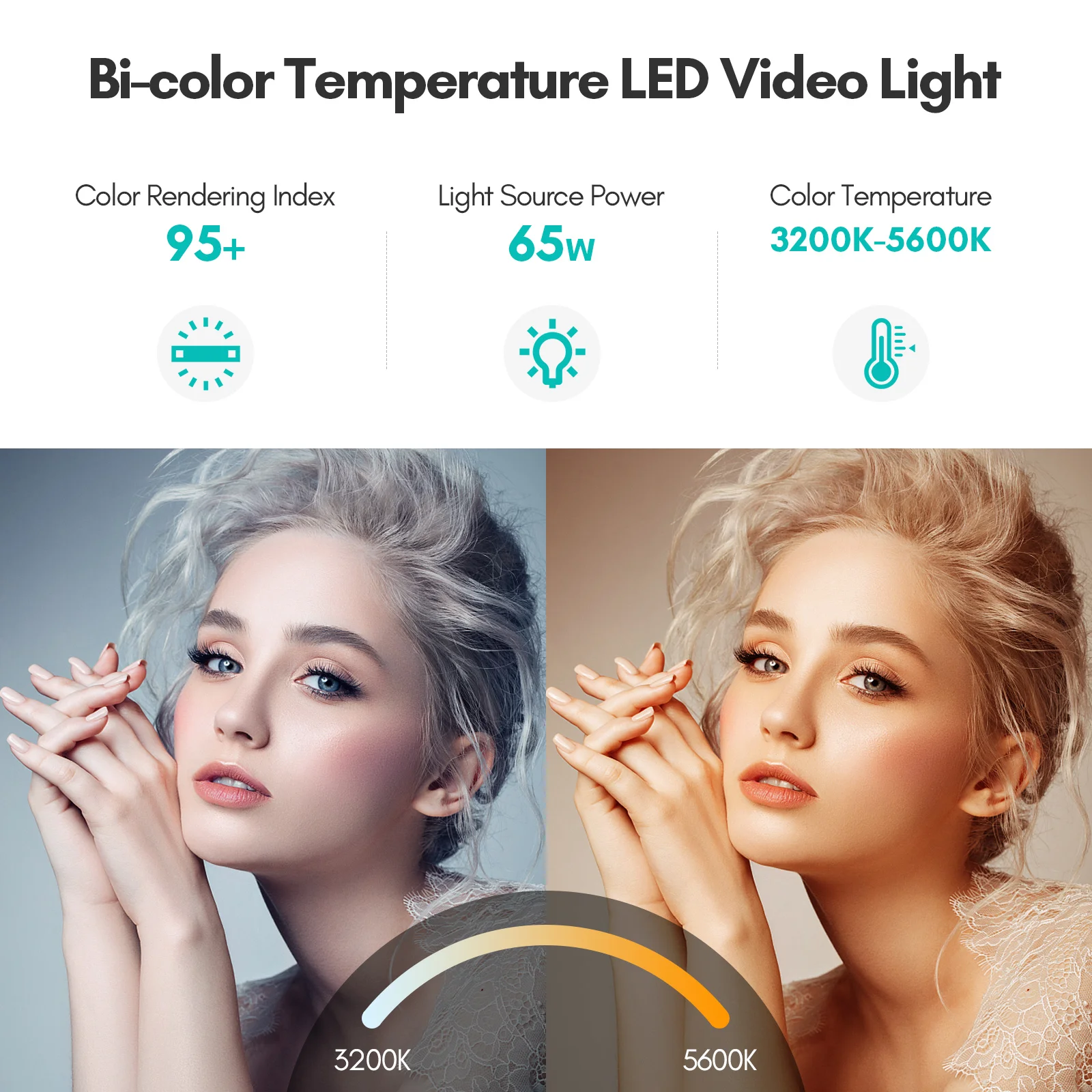 مرنة 4-الذراع/ثنائي الذراع LED الفيديو الضوئي التصوير الفوتوغرافي ملء الضوء 3200K-5600K مع حامل ضوء معدني للبث المباشر للمكياج