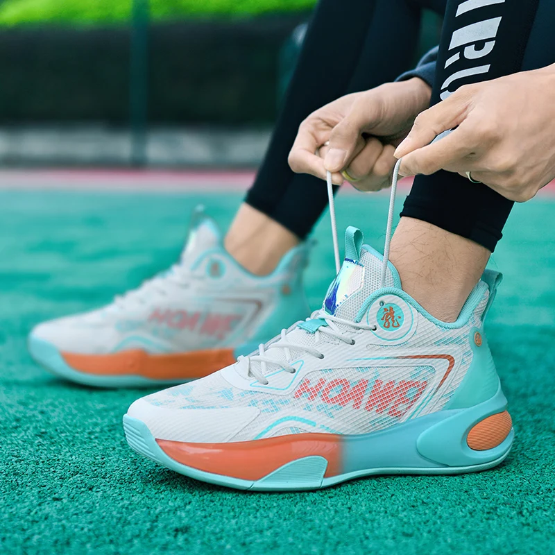 Youth Basketball Shoes Breathable Mesh Men Fashion Sneakers Women School Sport Shoes Couple Casual Trainers Outdoor Athletic