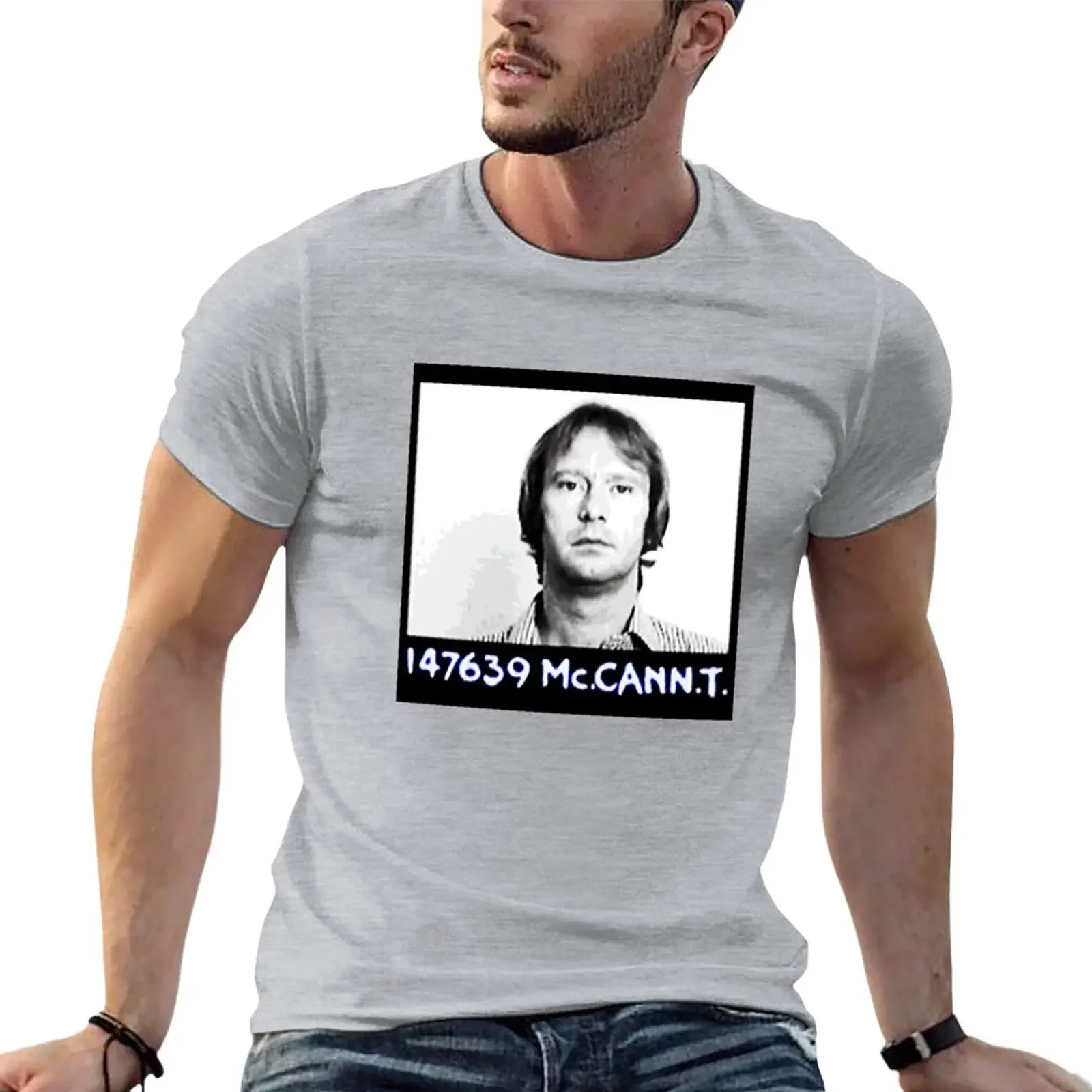 Terry McCann Mugshot T-Shirt sweat Aesthetic clothing anime t shirts for men cotton