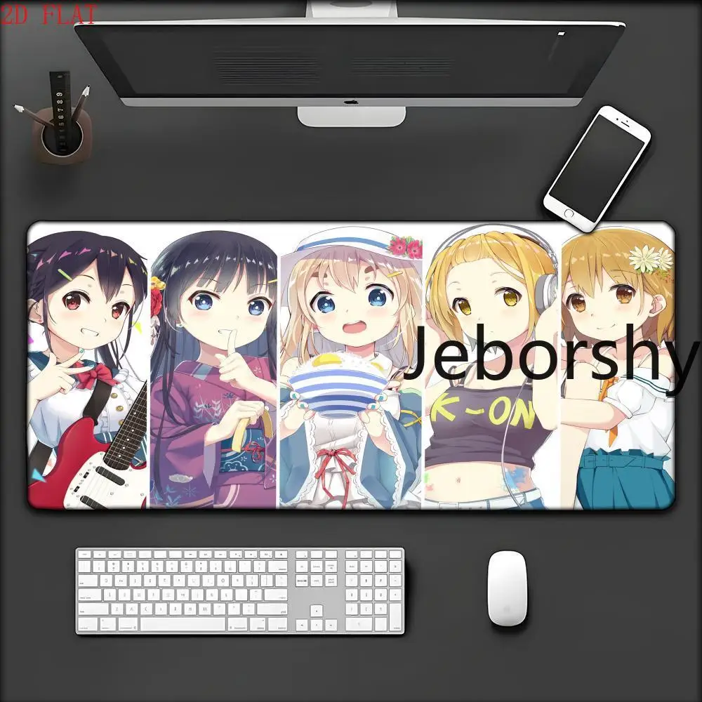 Kawaii High School Girls Mouse Pad, Sweet Uniform Characters Design, Locked Edge Desk Mat, Perfect Gift Idea