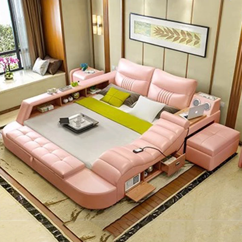 귀여운 크림 침대 흰색 인테리어 크리 에이 티브 디자이너 미적 악센트 호텔 라운지 침대 공간 절약 Beliche 입구 홀 가구