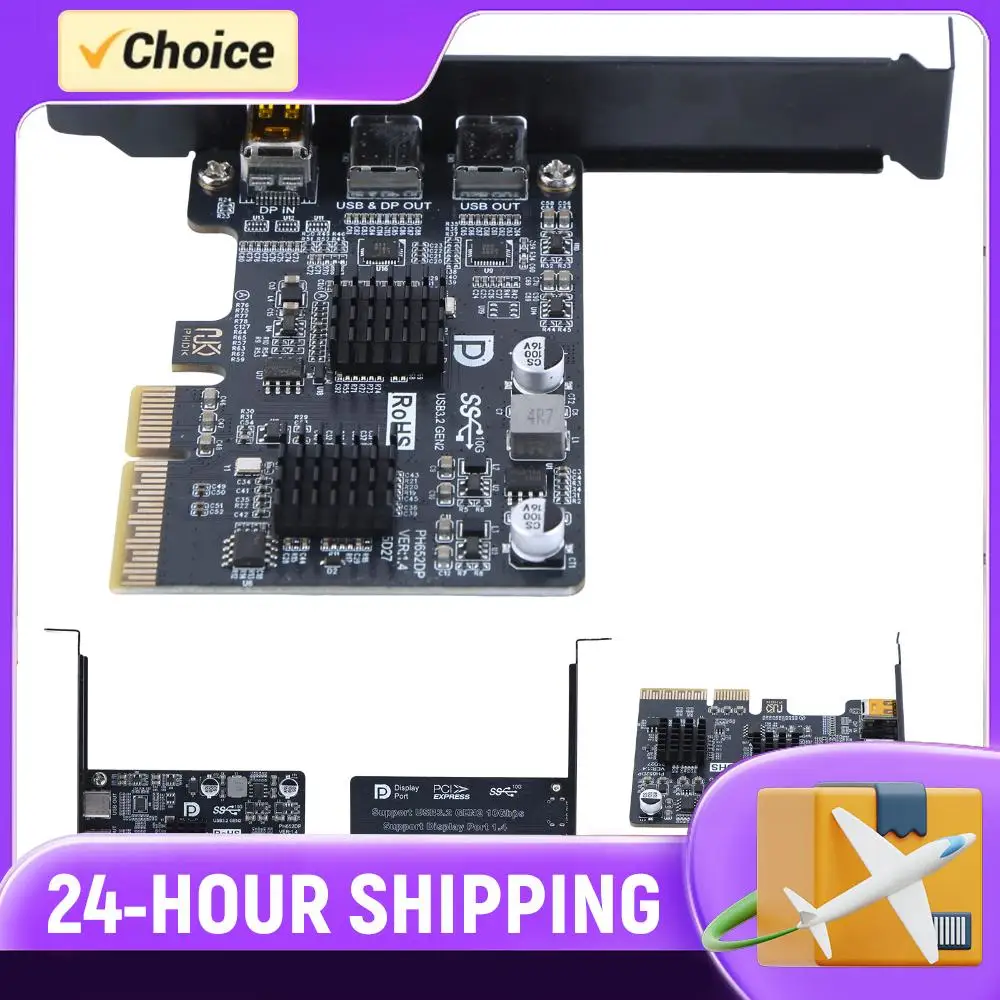 

USB 3.1 10 Гбит/с Gen 2, плата расширения с контроллером ASM3142, док-станция с двумя портами USB-C, адаптер для монитора с портом Type-C