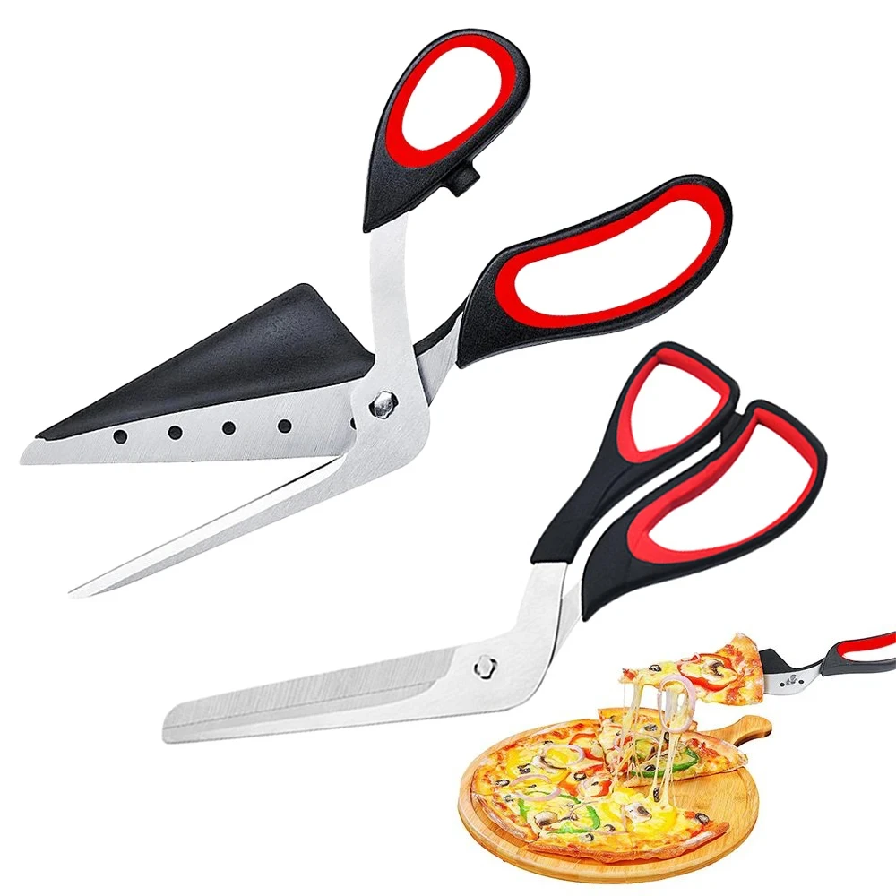 Professional Pizza Scissors Detachable Sharp Stainless Steel Blade Pizza Cutter Scissors Easy Cutting Pizza Spatula Slicer Tools