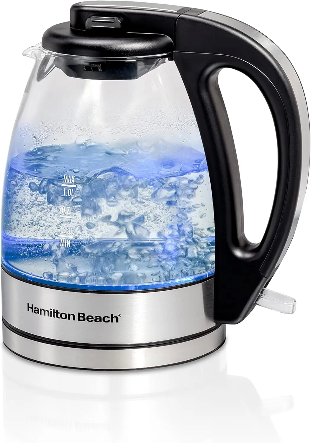

Glass Electric Tea Kettle, Water Boiler & Heater, 1 Liter, 1500 Watts for Fast Boiling, BPA Free, Cordless Serving, Auto
