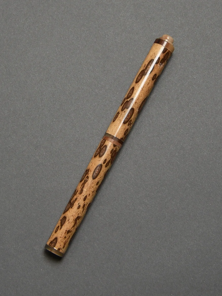 

Inlaid Flower Bull Horn Bamboo Handle Tea Knife Pu'Er Tea Blade Tea Ceremony Handheld Item Tea Needle Tea Cone