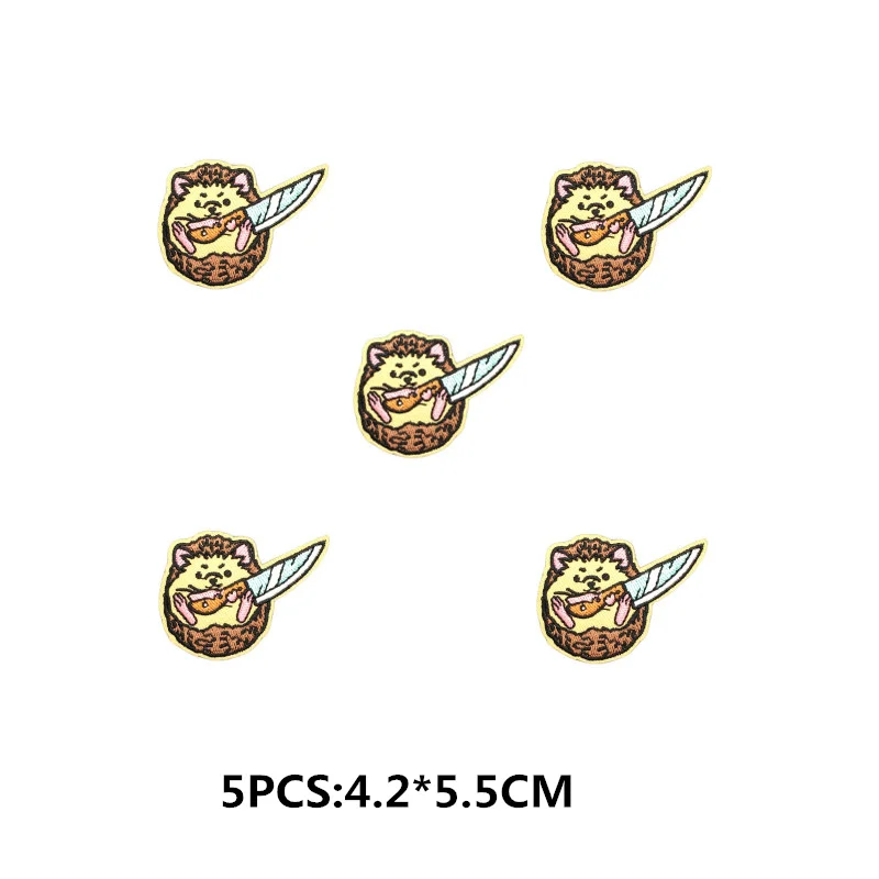 5 teile/los Cartoon Katze Applique Stickerei Patches Für Kleidung Aufkleber DIY Tier Patch Eisen Auf Patches Auf Kleidung – Detail 10