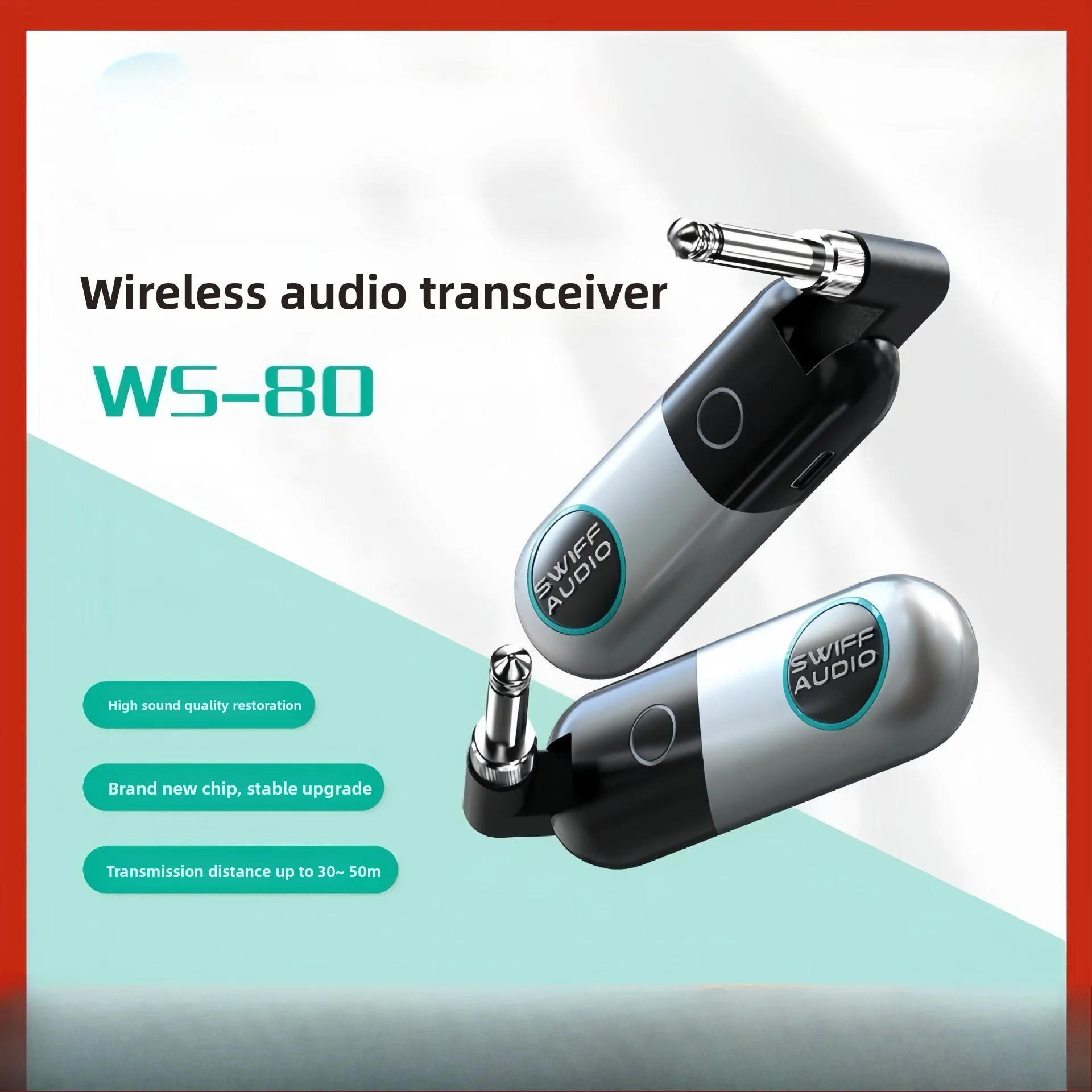Wireless Transceiver Electric Blowpipe Guitar Bass Instrument Wireless Audio Receiver Transmitter Musical Instrument Accessories