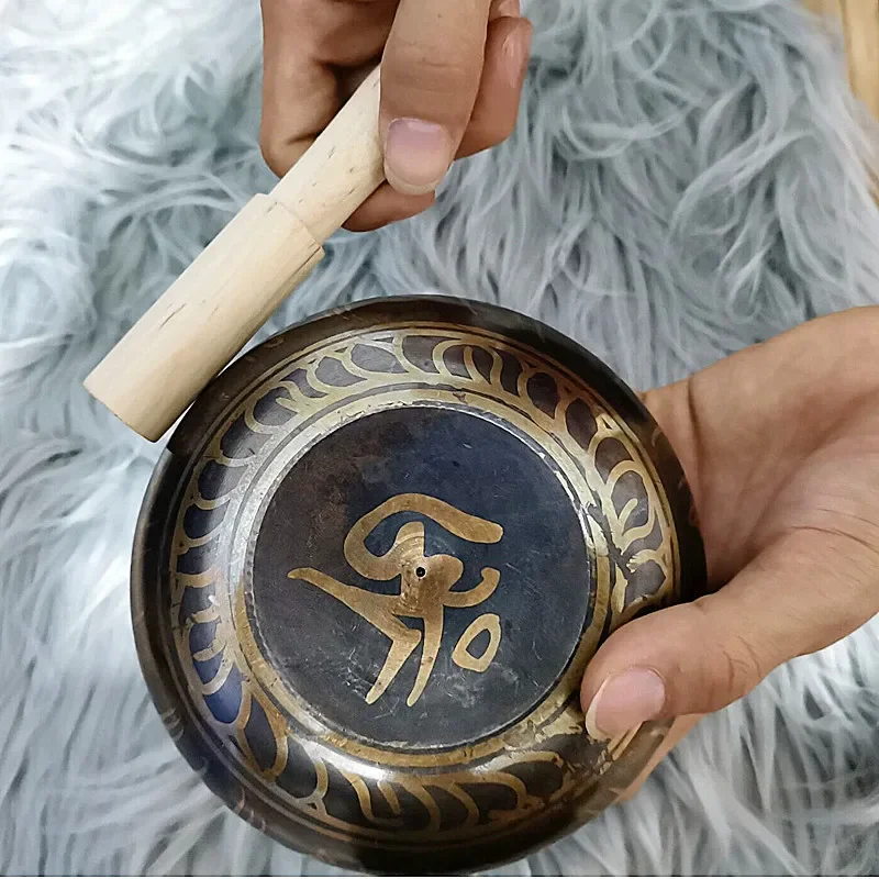 Nepal handmade budda sound bowl sound therapy joga medytacja misa dźwiękowa tybet modlitwa miska metalowe rękodzieło ozdoby do wystroju domu