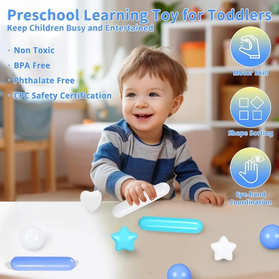 100PCS Palline da pozzo per bambini Macaron Ball Pit Balls Palline giocattolo in plastica a prova di schiacciamento per i più piccoli Palline da gioco Tenda da gioco per bambini