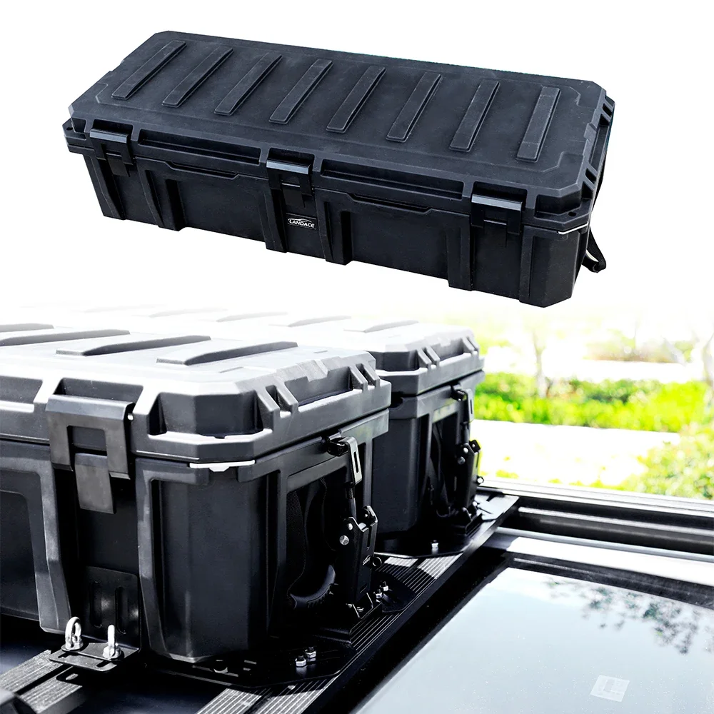 Waterproof Hard Plastic Case Outdoors Roof Rack Mounted Heavy Duty Tool Box