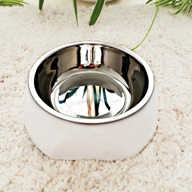 Dog Bowl Pet Stainless Steel Non-Slip Drinking Water Feeding Cat Bowl Pet Bowl Pet Supplies Pet Accessories Dog Bowl