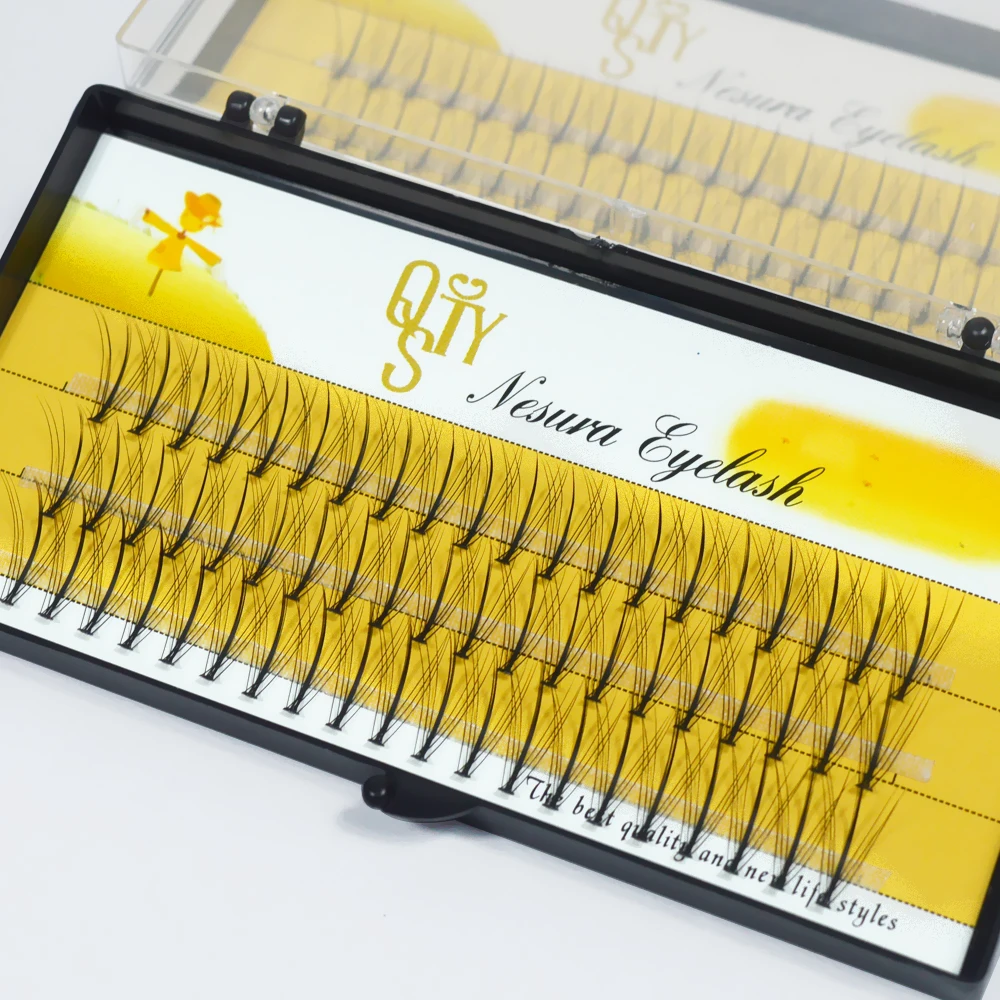 Professional Makeup 60clusters Soft Natural Personal Eyelash Extension Single tuft of M sandwich lashes Grafting False Eyelashes