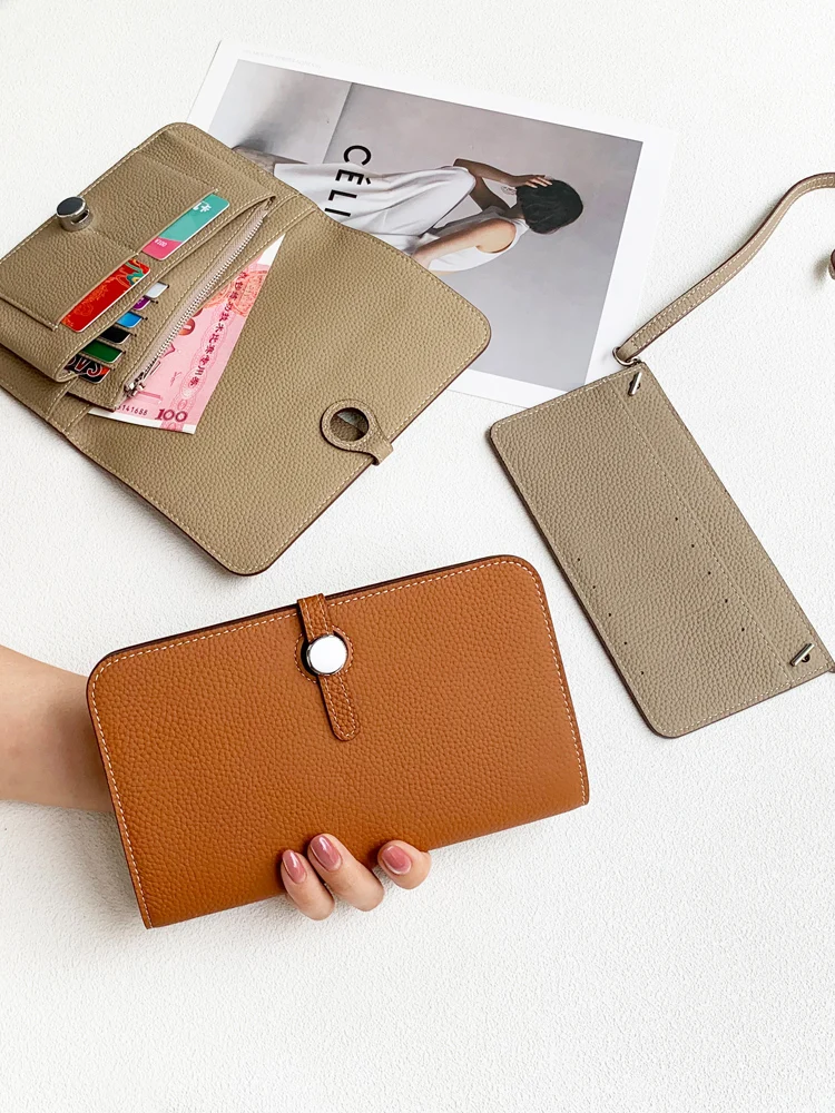 simple-chic-top-layer-cowhide-leather-crossbody-phone-bag-women's-purse-square-box-shape-long-wallet-stylish-youth-accessory