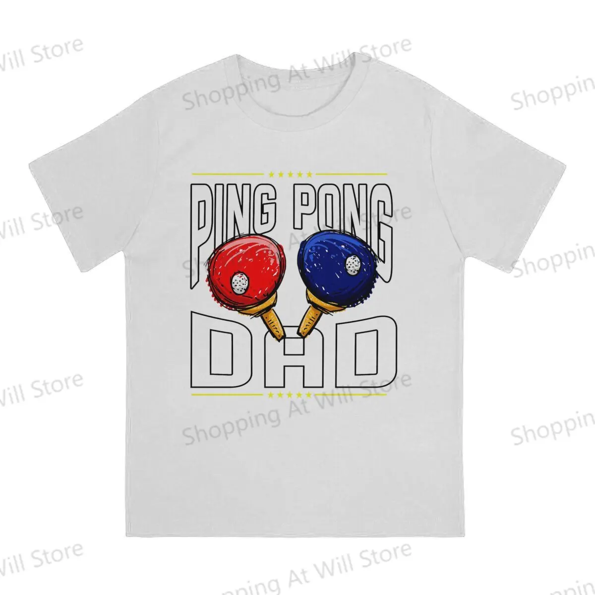 Tops 100% Cotton Leisure Sports  Table Tennis Daddy Men's and women's T-shirts Ping Pong Tshirt Top