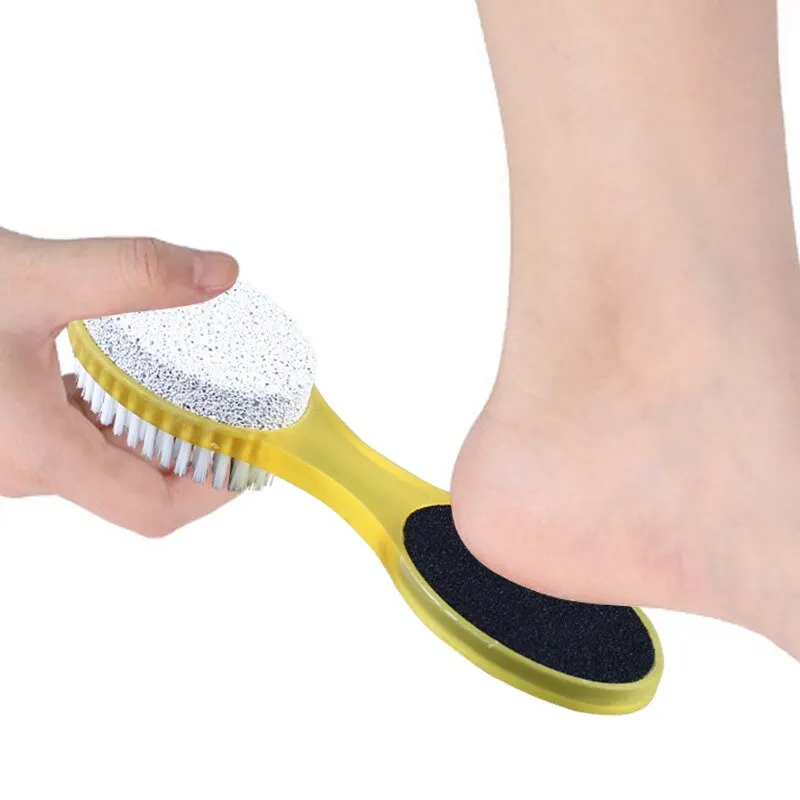 4 Side Use 1PC Foot File Pumice Stone Dead Skin Remover Brush Pedicure Grinding Tool Random Color Hot Selling