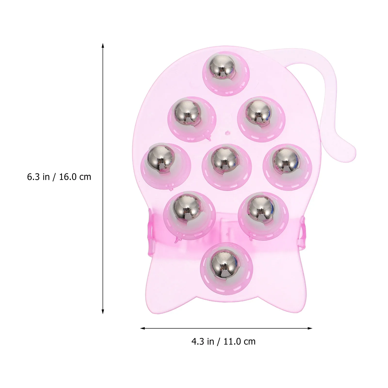 

2pcs Cat Shaped Massager 9 Rolling Metal Balls 360° Body Roller For Pain Relief Adjustable Handheld Steel Ball Massager Gift