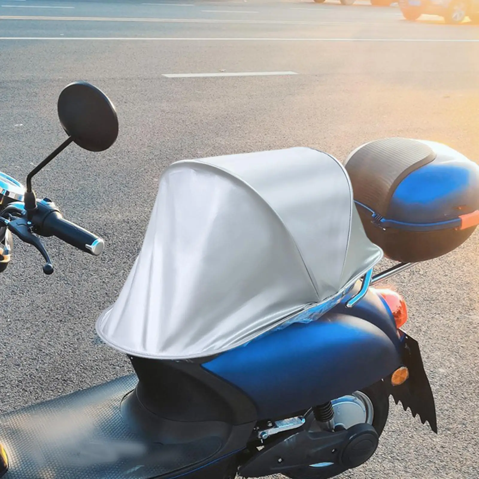 

Motorcycle Seat Cover Waterproof Sun Protection Heat Insulation Saddle Cushion Universal for Scooter Outdoor Riding