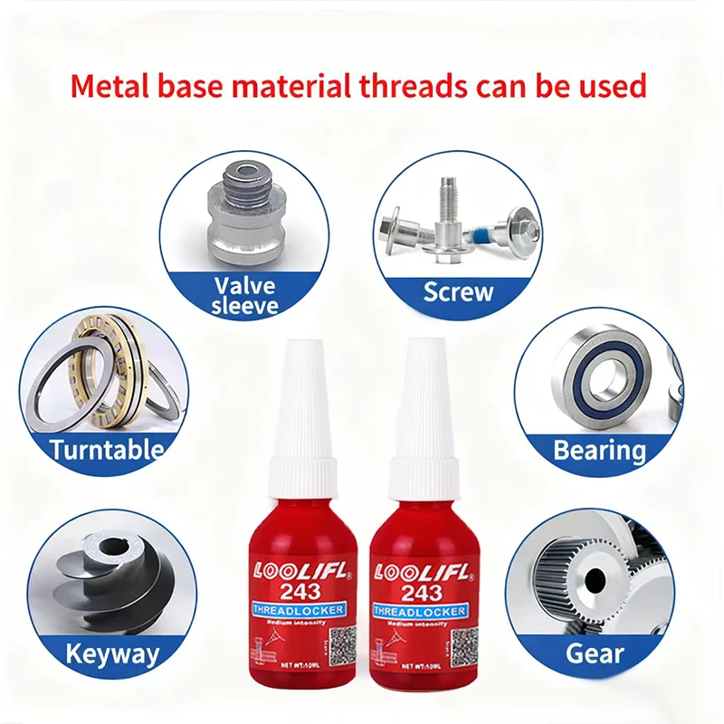 المسمار الغراء مكافحة تخفيف الربط اللاهوائية الغراء مقاومة للتآكل ارتفاع درجة الحرارة مقاومة الموضوع ختم الغراء #4