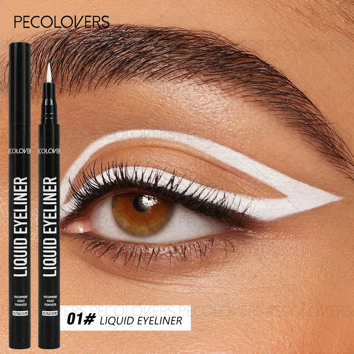 1 Pc Liquid Colorful Eyeliner, High Color Rendering Eyeliner Pen, Quick Drying Waterproof And Sweat-proof, For All Types_voghion.com