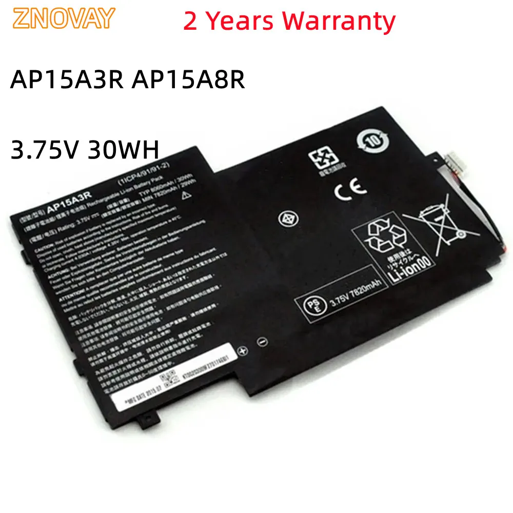 

ZNOVAY AP15A3R AP15A8R Laptop Battery For Acer Aspire Switch 10E SW3-013P Series AP15A3R 3.75V 30WH 8000mAh