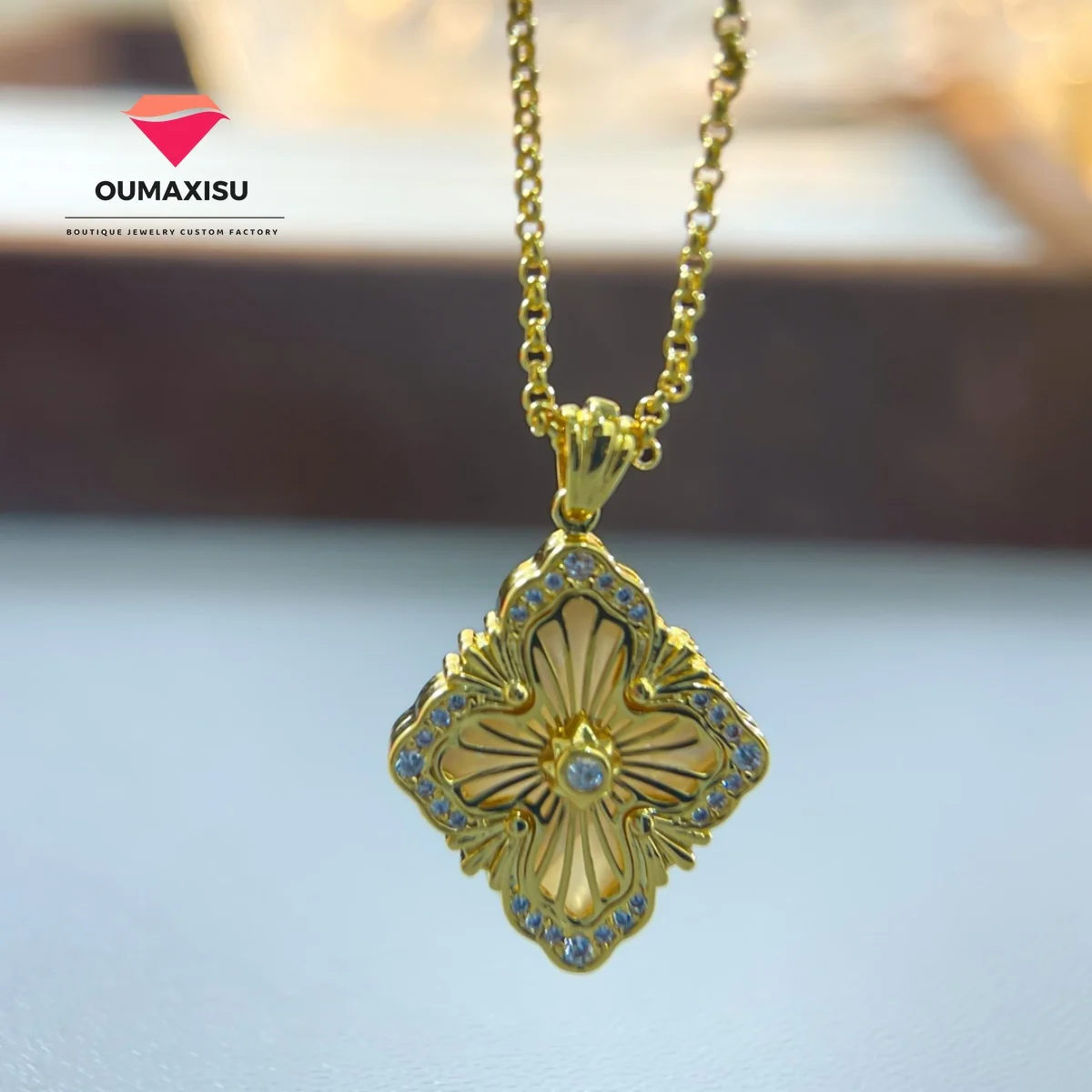 Elegant S925 Opera Tourette Zircon Necklace Pendant Retro Classic Banquet Essential Jewelry for Workplace - Birthday Gift