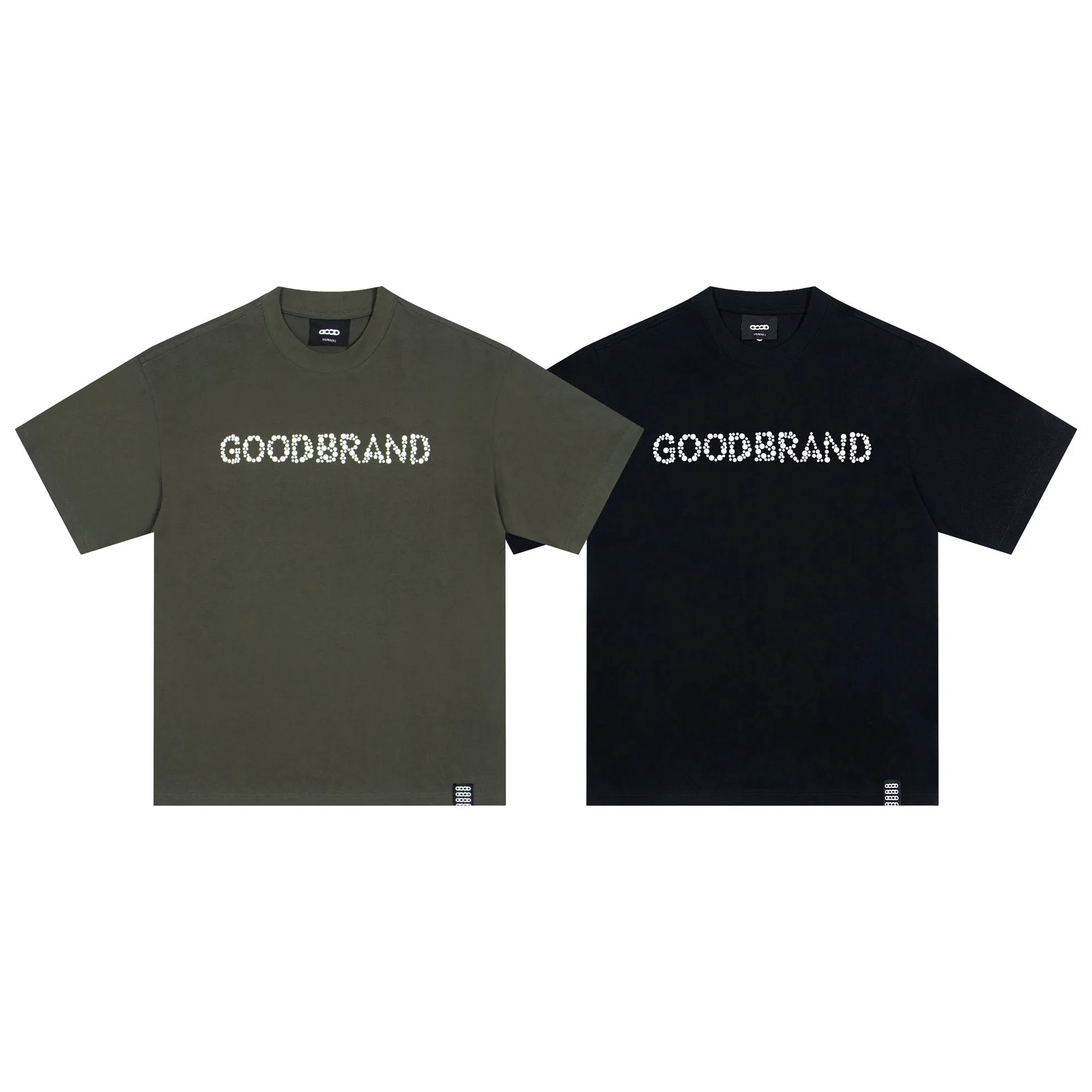 

Goodbrand New 2026 High-Quality Short-Sleeve Sequined Slogan Fashion T-Shirt for Men and Women