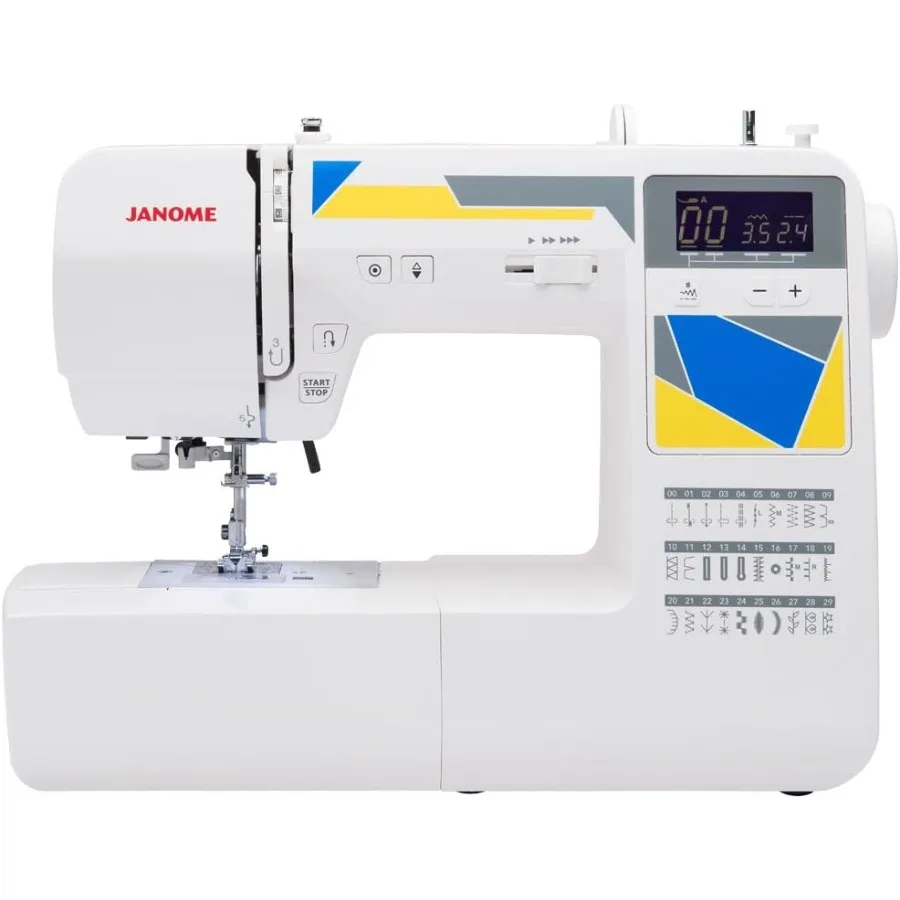 

MOD-30 Computerized Sewing Machine with 30 Built-In Stitches, 3 One-Step Buttonholes, Drop Feed and Accessories