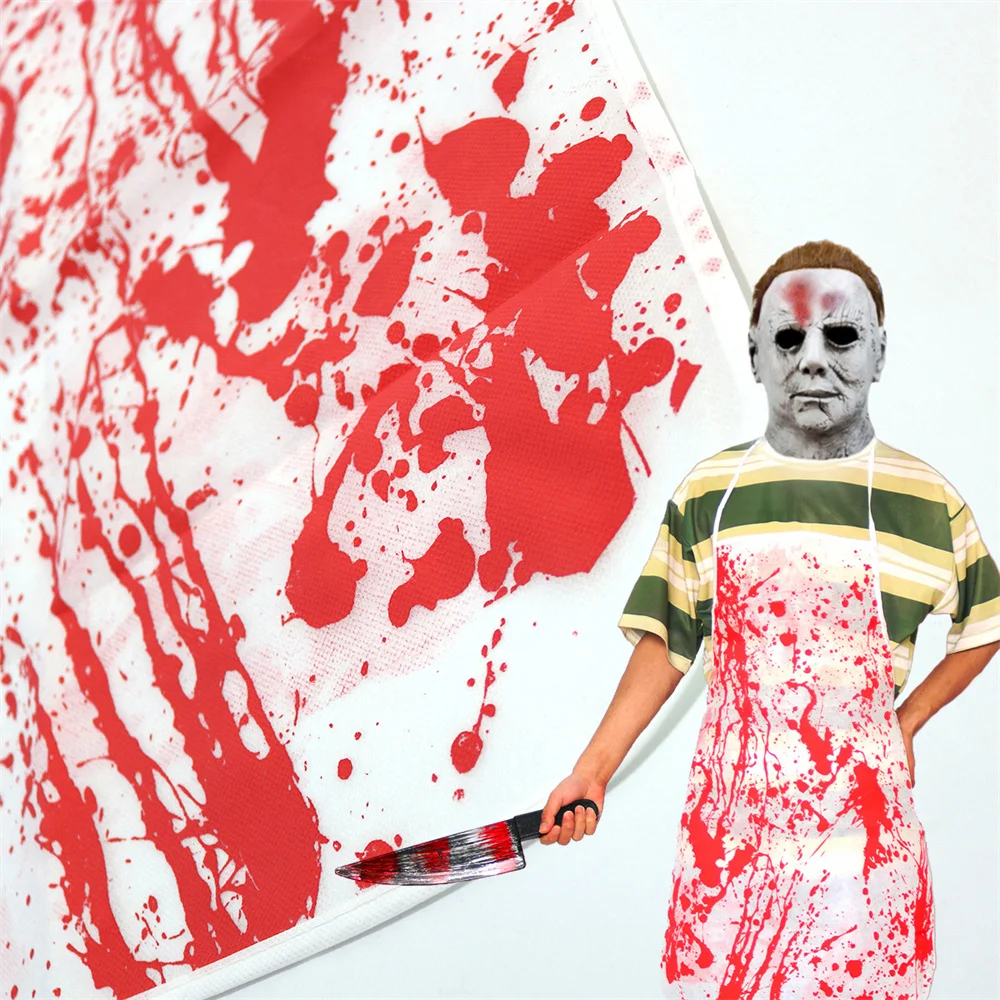 Halloween Horror Blut Schürze gruselige Metzger Cosplay Kostüm Spukhaus Horror Requisiten blutige verkleiden Halloween Dekoration