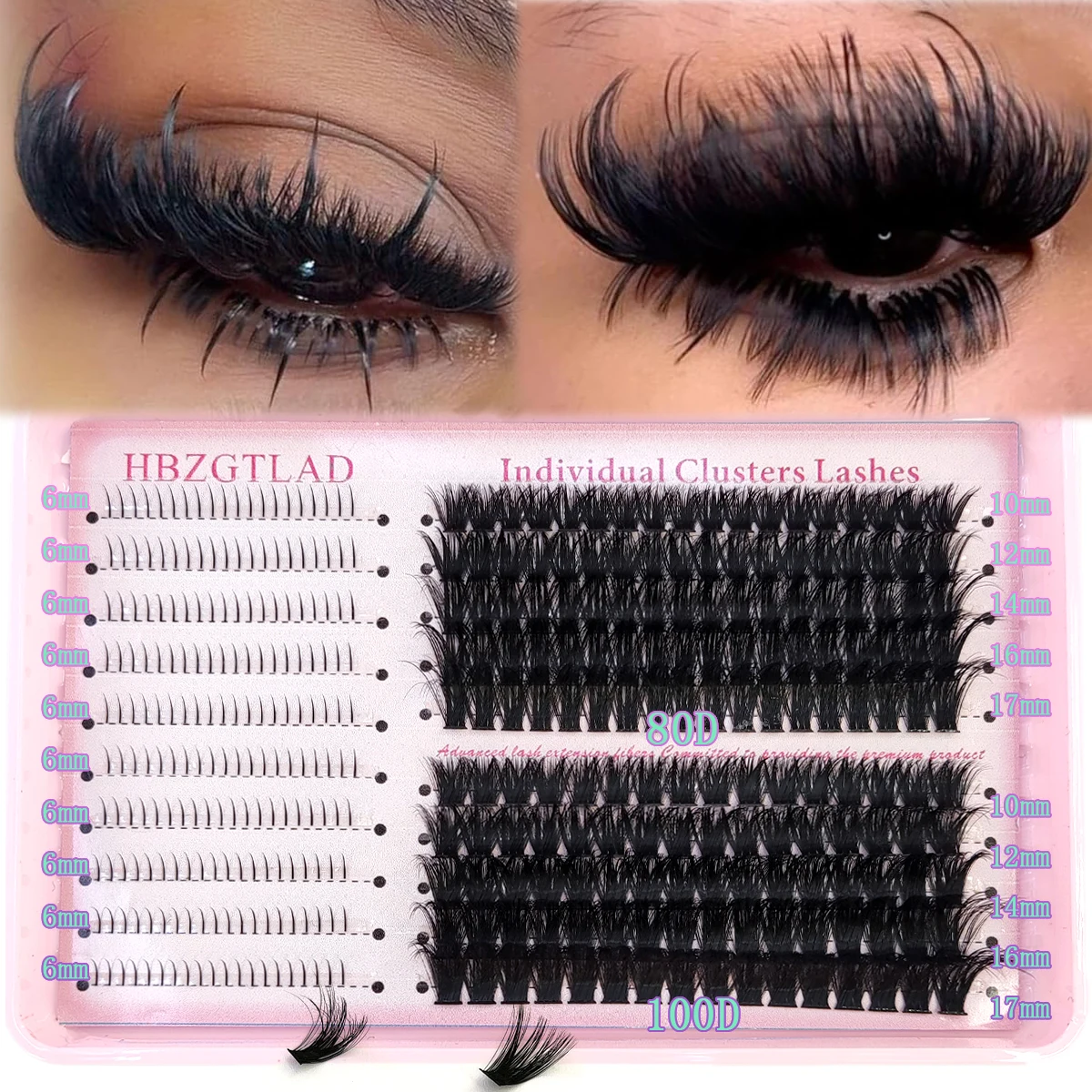 Eyelash cluster volume personal eyelash smart eyelash DIY eyelash curler eyelash extension comic eyelash cluster+bottom+Spikes