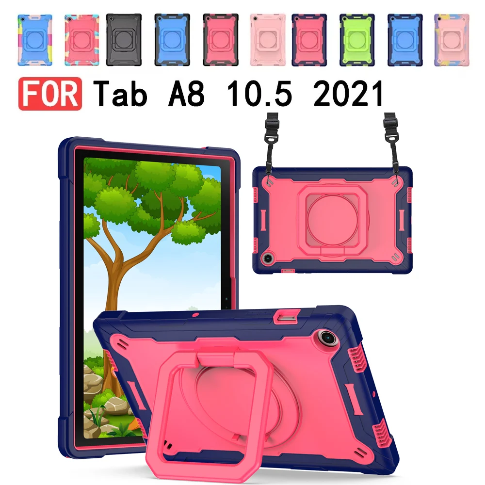 

Case for Samsung Galaxy Tab A8 10.5 inch 2021 Heavy Duty Shockproof Protective Tablet Cover 360 Rotating Stand for Tab A8 10.5''