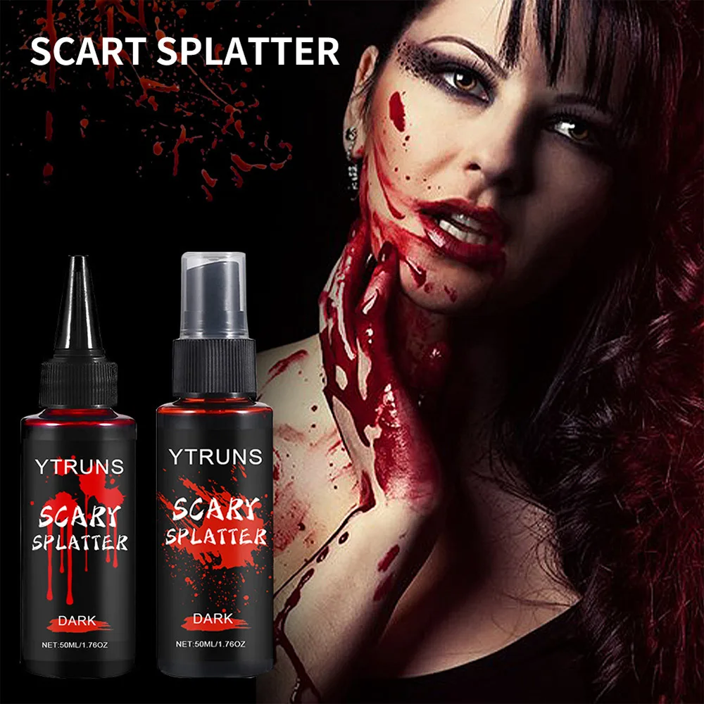 1Pc 50ml Fake Blood Spray Fake Blood Spray Dripping Blood Special Effects Party Supplies for Adults Washable Halloween Makeup