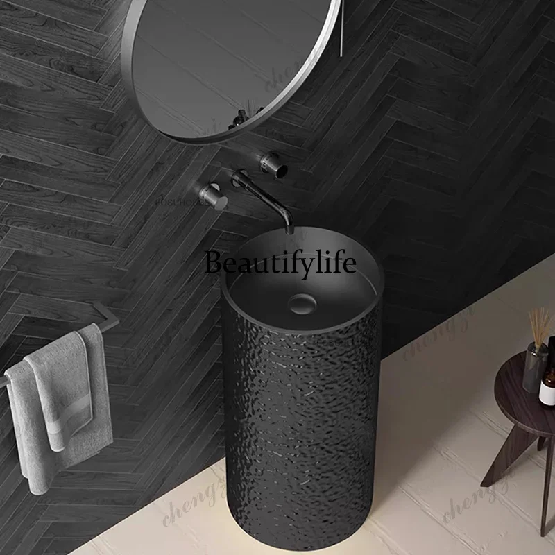 Y136 PPCreative Water Ripple Stainless Steel Bathroom Sinks Bar Round Pedestal Basin Home Balcony Washbasin French Bathroom Furn