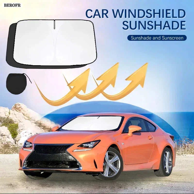 Car Windshield Sun Shade Covers Front Window Sunscreen UV Parasol For Lexus RC 300 RC350 Summer Car Accessories