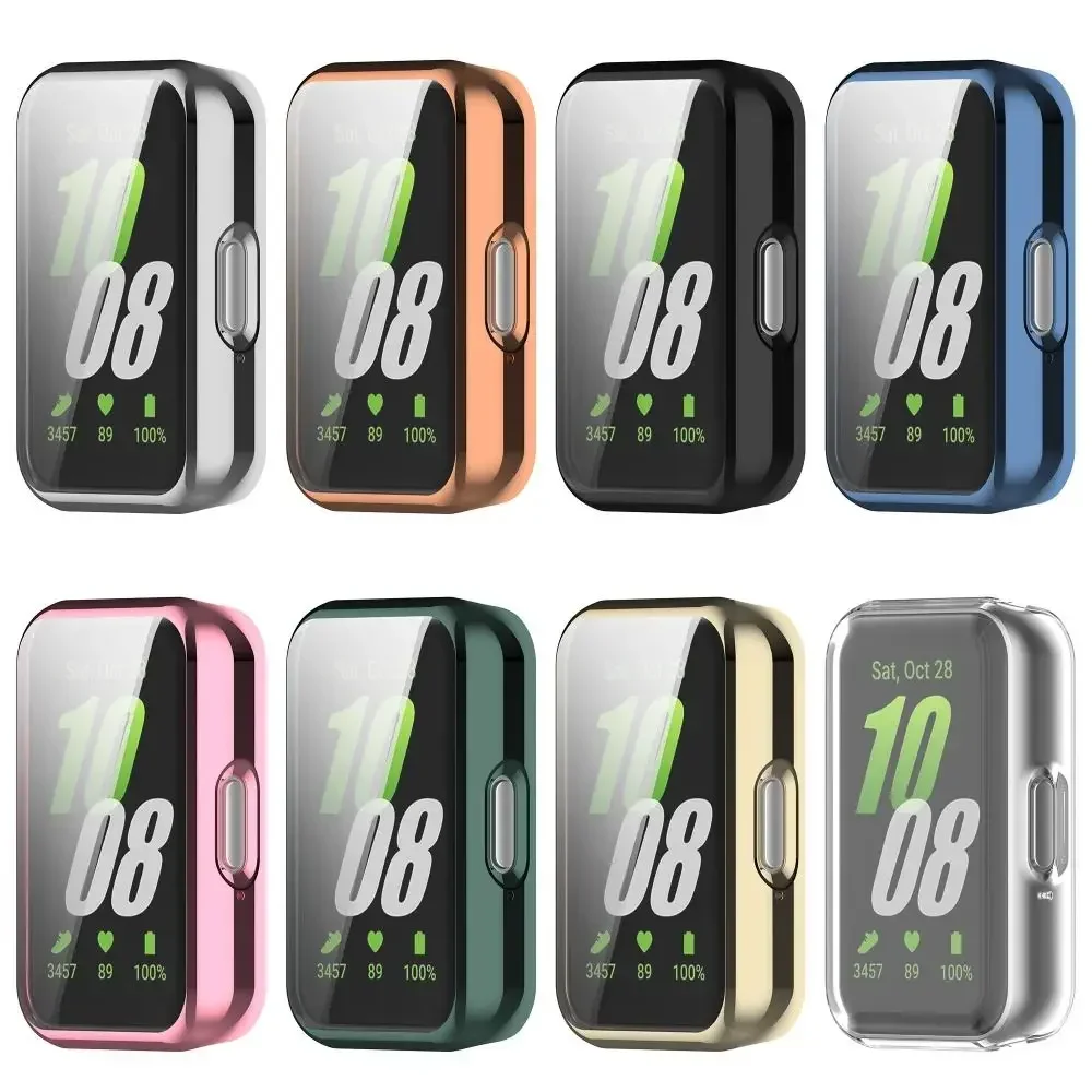 New Full Coverage TPU Case Bumper Smart Screen Protector Watchband Accessories Protective Cover for Galaxy Fit3