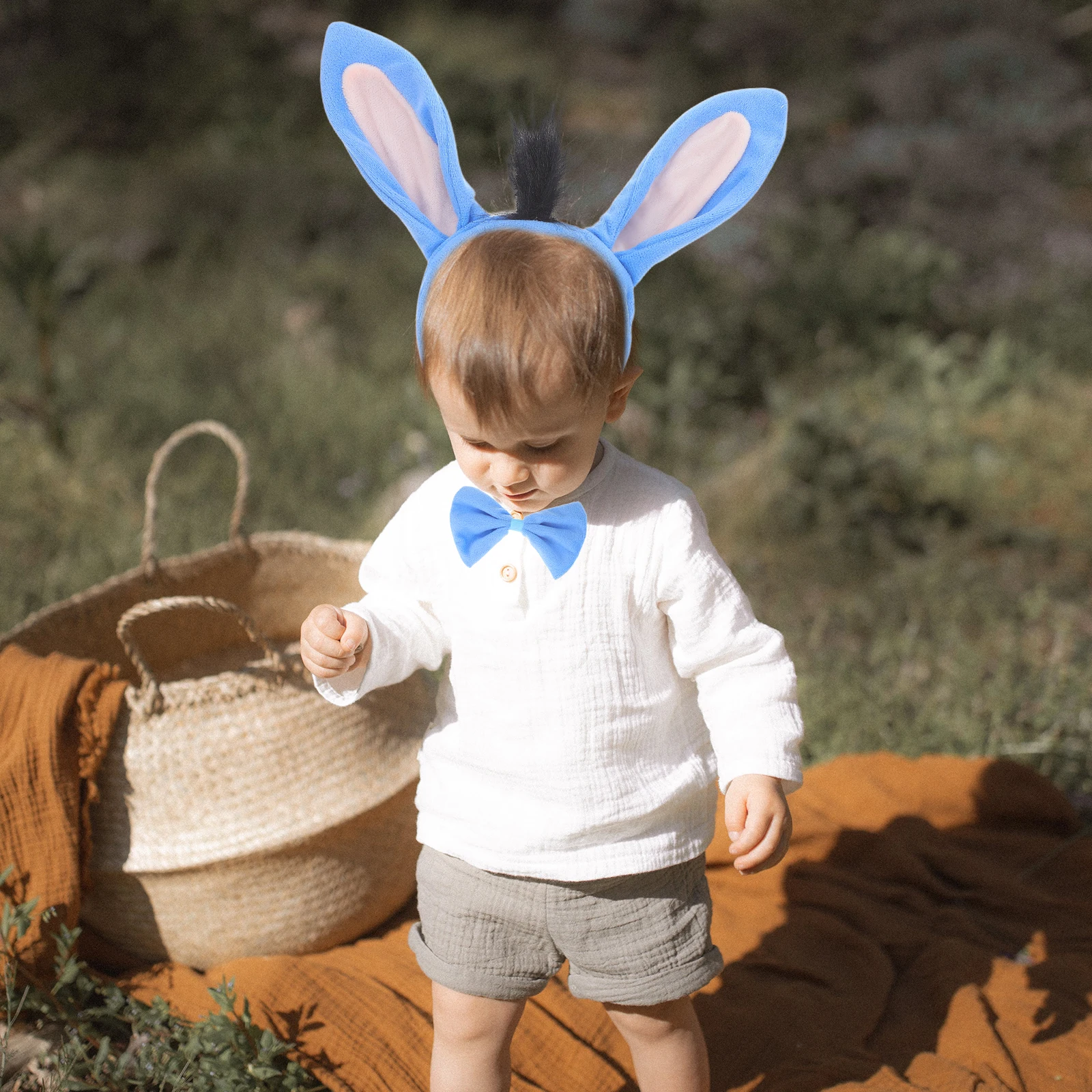 

Animal Clothing Accessories Donkey Ears Nose Bow Tie Tail Set Comfortable Fabric Kids Adult Party Carnival Halloween Costumes