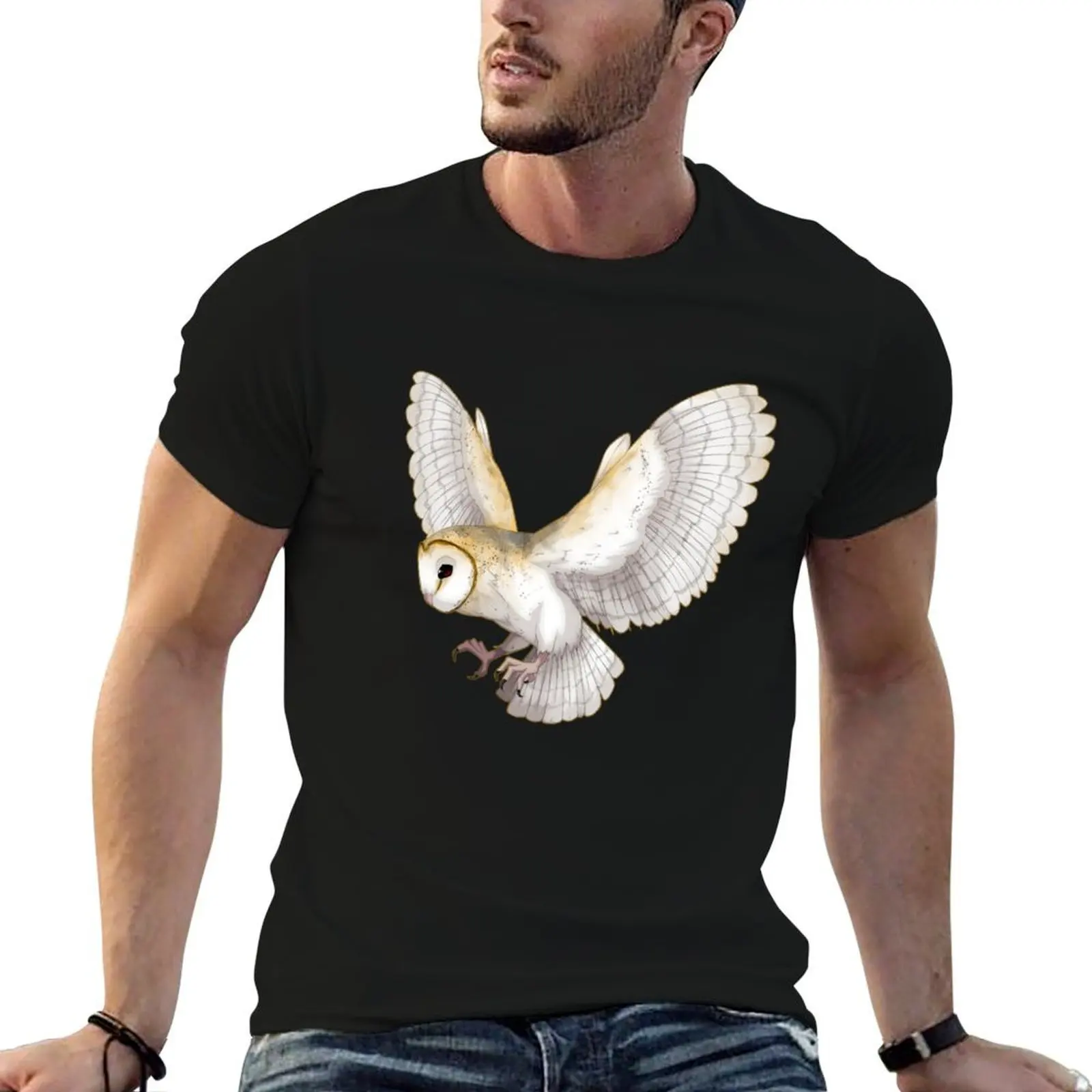 

Barn Owl T-Shirt cotton t shirts man 100% graphic t shirts for man T-Shirt