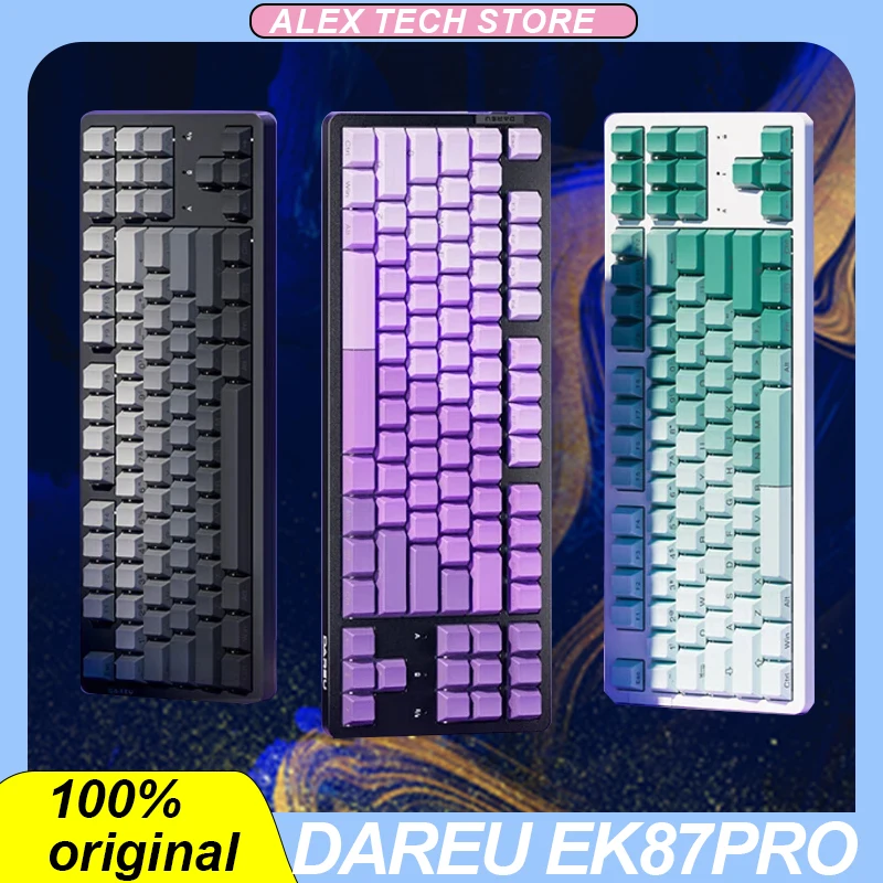 Dareu Ek87pro tastiera meccanica 3 modalità Wireless Bluetooth Hot Plugging guarnizione Rgb a bassa latenza E-Sports tastiera da gioco regalo per Pc