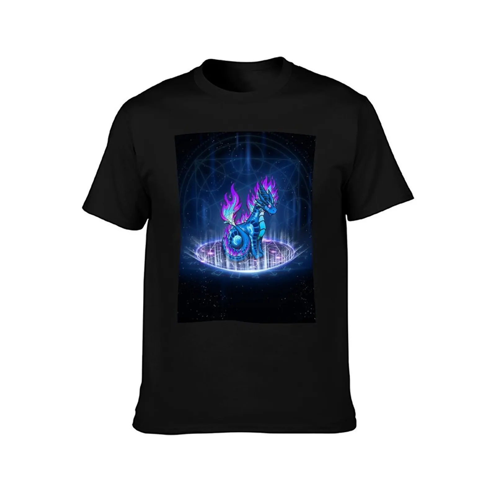Arcane Dragon T-Shirt Summer Casual Cotton Tee Oversized Streetwear Tops Vintage Graphic Print Loose Fit Short Sleeve