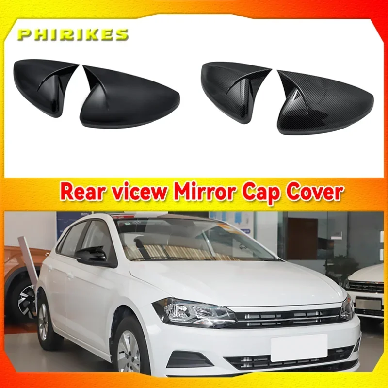 

For VW polo 2019 2020 2021 Rear View Rearview Mirror Cover Side Mirror Shell Cap Trim Add-on Replace