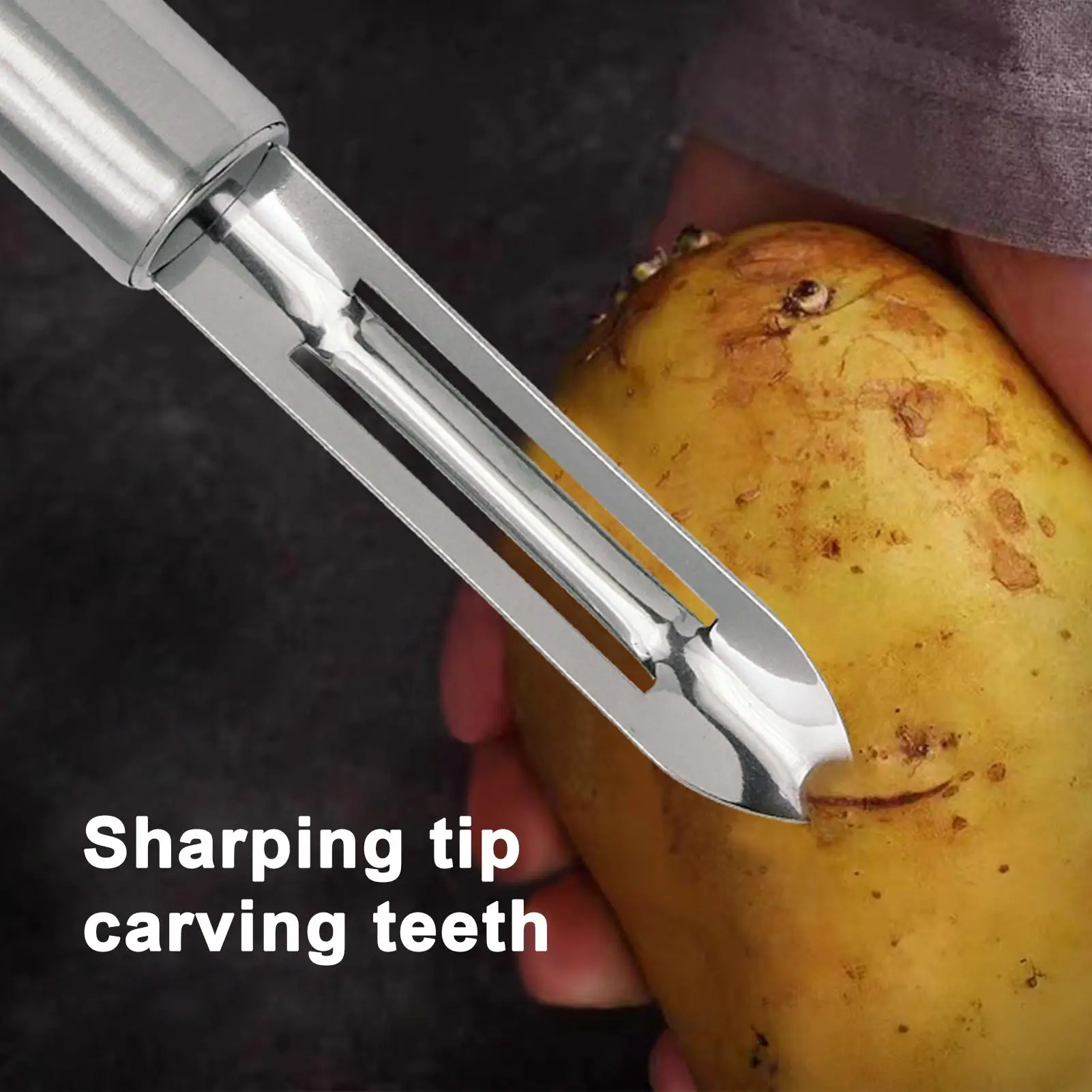stainless steel Cucumber Peeler Double-Edged Food Peeler Hangable Kitchen Gadget Manual Fruit Peeling Tool Multi-Function Planer