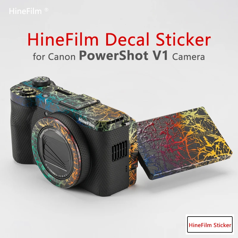 Hinefilm Skin for Canon PowerShot V1 Camera Sticker Power Shot V1 Camera Decal Skin Wrap Cover PowerShotV1 Protective Film