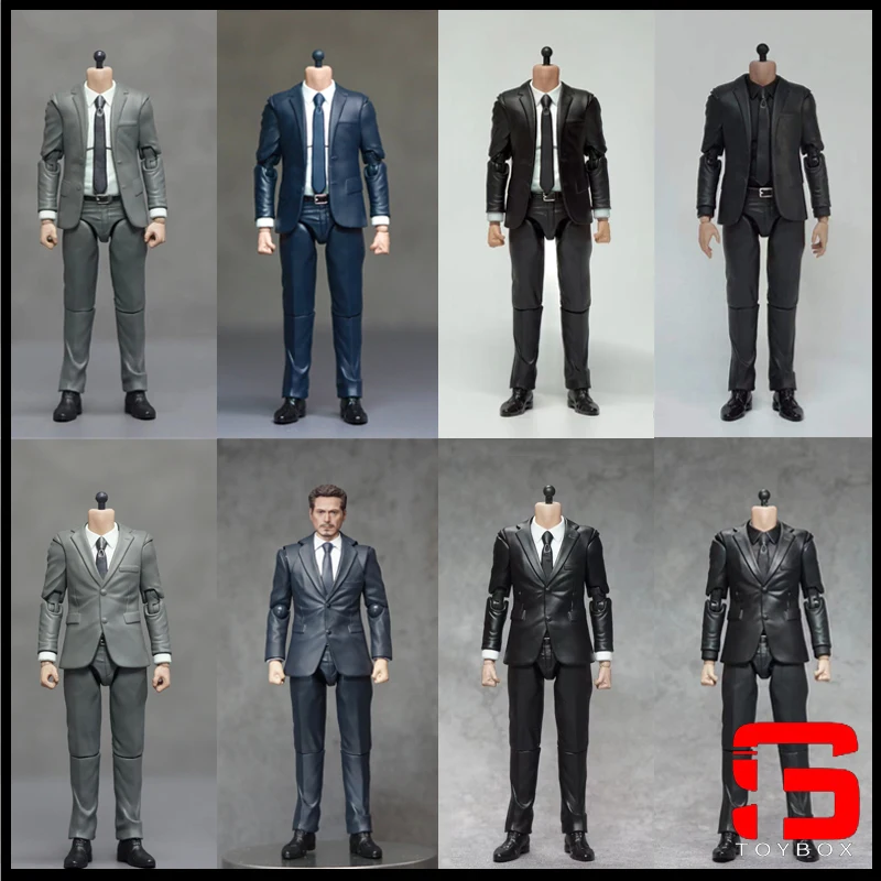 

Manipple Studio 1/12 Gray Black Blue Suit Body Action Figure With Hands Model Fit 6-inch Manipple Studio SHF MAFEX Head Sculpts