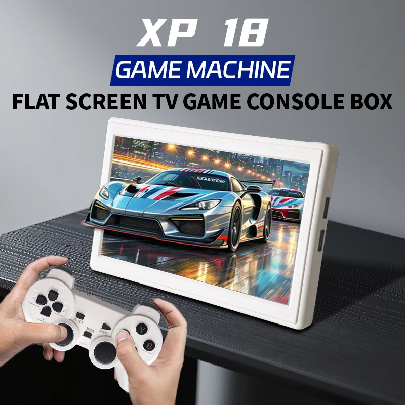 XP18 TV Game Console HDMI Output 7'' Screen Portable Video Console Wireless Controller Supports Simulator 4000mAh Battery