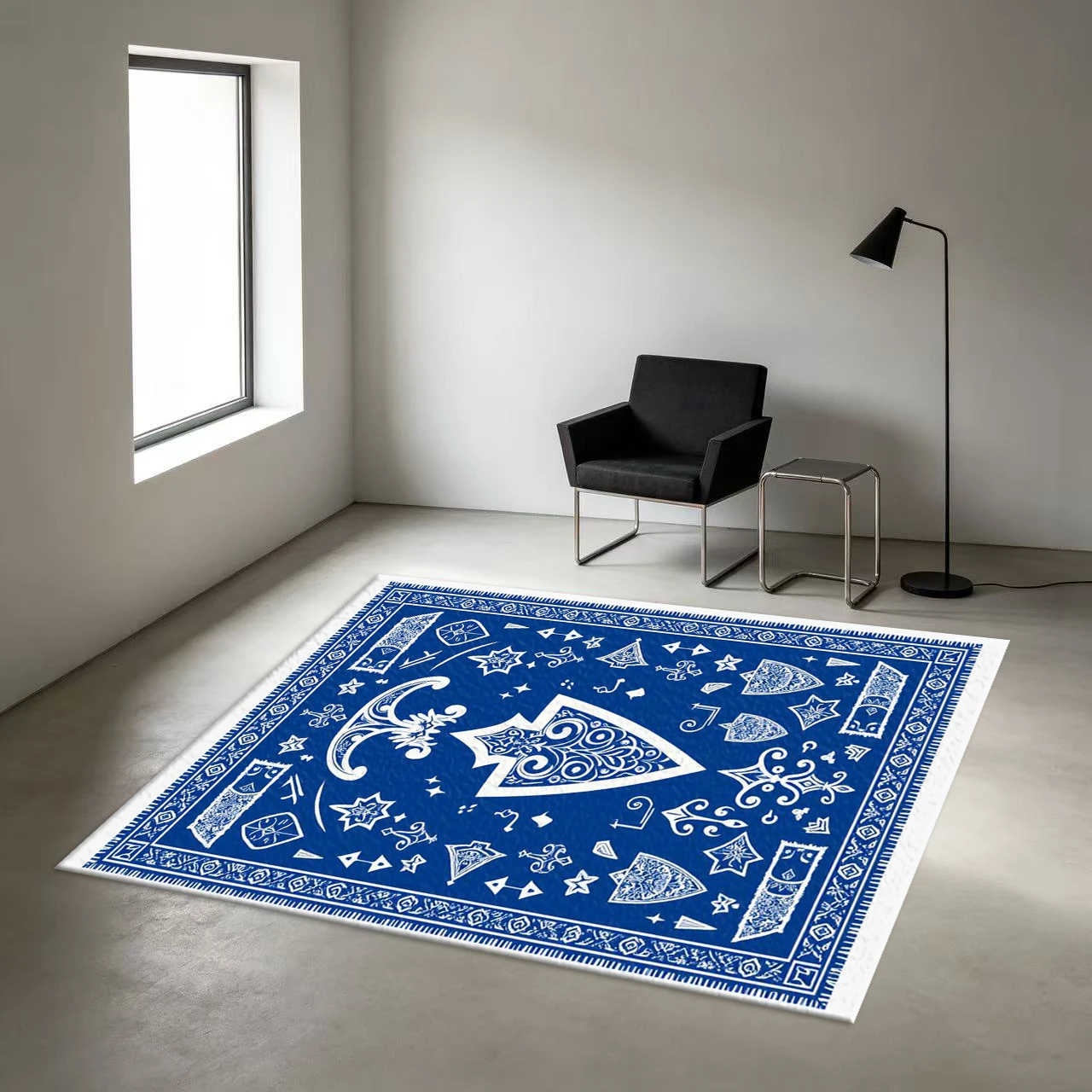 Ethnic Retro Decorative Carpet, Floor Decoration, Rectangular Home Decor Carpet, for Room Use