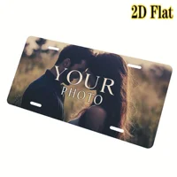 1PC Personalized License Plate Style 2D 15x30CM Iron Sheet Painting - Custom Text Metal Tin Sign for Garage, Car Lover Wall Deco 4