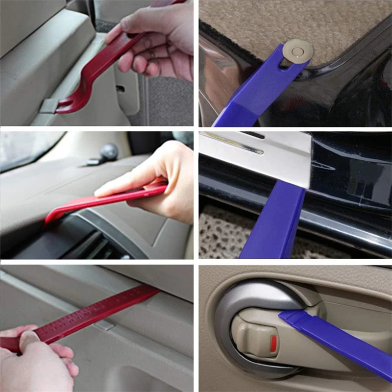 5Pcs Car Installation Auto Door Clip Panel Trim Removal Dash Navigation Blades Disassembly Plastic Car Interior Repairing Tools