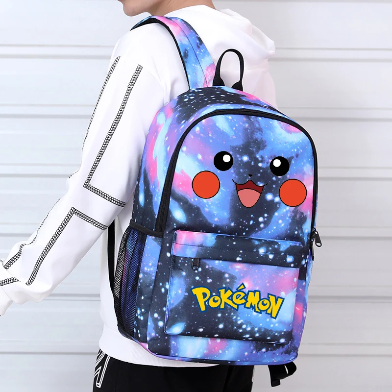 Sac à Dos Pokémon de Dessin Animé Pikachu, Cartable d'École avec Trousse à Crayons, Grande Capacité, Sacs de Livres pour Enfants, Sac de Voyage, Cadeau, 3 Pièces/Ensemble